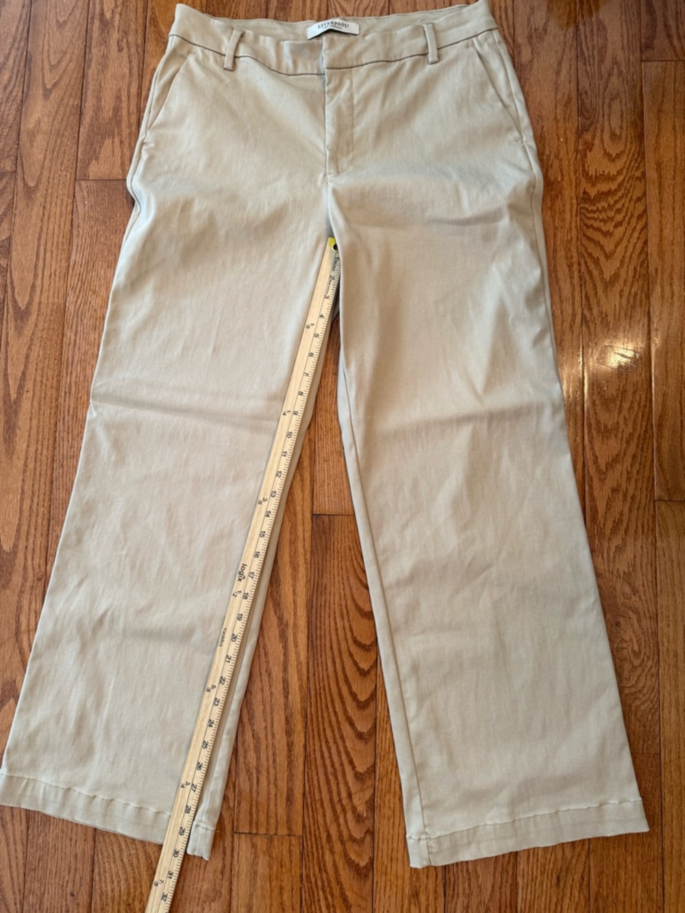 Liverpool Womens Kelsey Wide Leg Dress Pants Size 12/31 Biscuit Tan Trouser